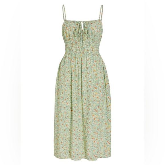 Rails Dainty Octavia Dress Green Summer Meadow Midi Dress Size XS NWT Sundress - Picture 14 of 14